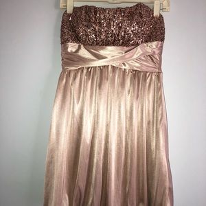 Gold homecoming dress